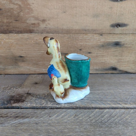 Vintage 1950s Quacking Mommy Duck and Baby Ceramic Mini Planter Made in Japan - Picture 4 of 11